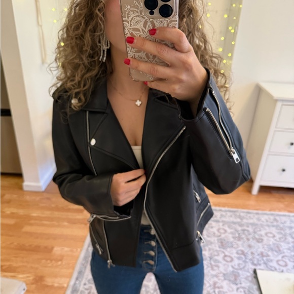 Zara Jackets & Blazers - Zara Oversized Black Leather Jacket